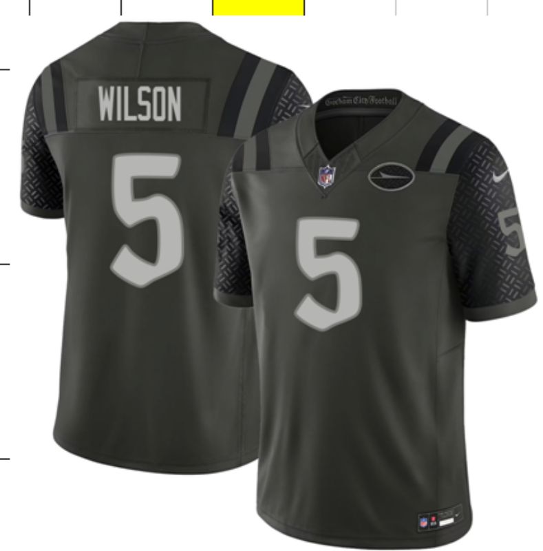 Men 2025 New York Mets Nike #5 Wilson black Limited NFL Jersey 0021->new york mets->MLB Jersey